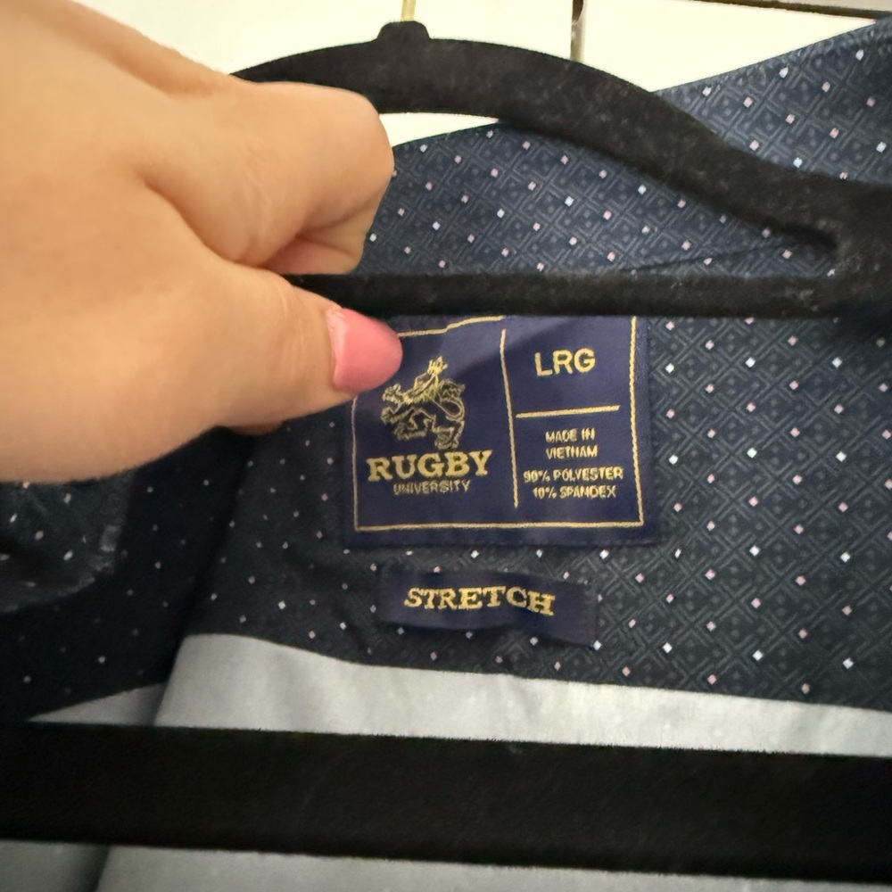 Rugby University Men's Blue Dress Shirt